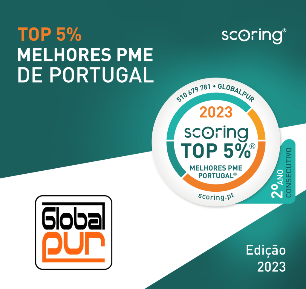 Globalpur - Selo TOP 5% Mlehores Empresas em Portugal (2023)